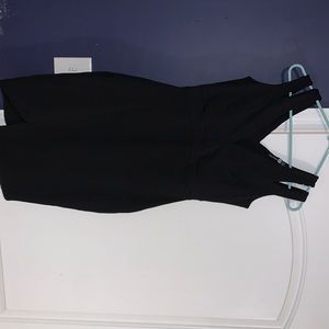 Black midi body con dress